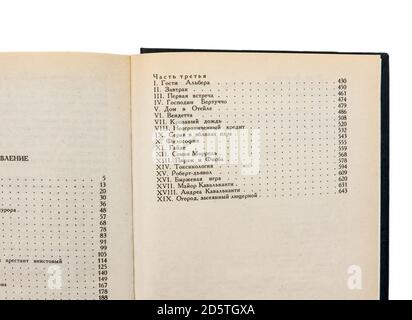 Der Graf von Monte Cristo ist ein Abenteuerroman des französischen Autors Alexandre Dumas, der 1844 fertiggestellt wurde und 1992 in Weißrussland erstmals veröffentlicht wurde. Stockfoto