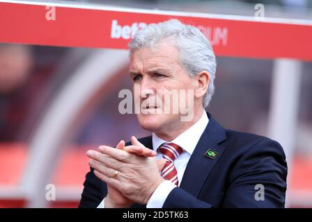 Stoke City-Manager Mark Hughes Stockfoto
