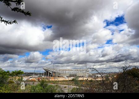 Allgemeine Ansicht der Bauarbeiten im Wanda Metropolitano Stadion, der neuen Heimat von Atletico Madrid Stockfoto