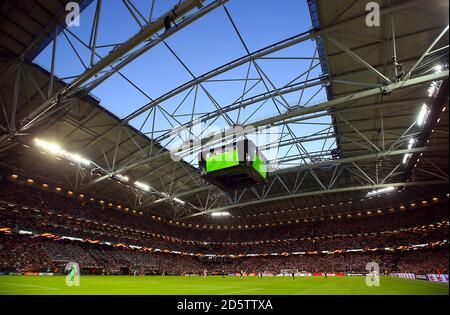 Allgemeine Ansicht der Spielaktion während der UEFA Europa League Finale in Stockholm Stockfoto