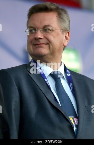 Präsident des Deutschen Fußballverbands Reinhard Grindel Stockfoto