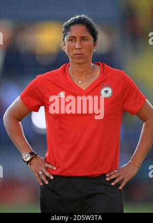 Deutschland-Coach Steffi Jones Stockfoto