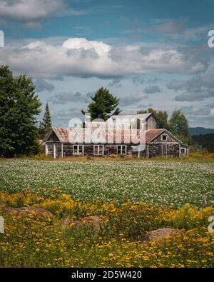 Alte Scheune in den Adirondack Mountains, New York Stockfoto
