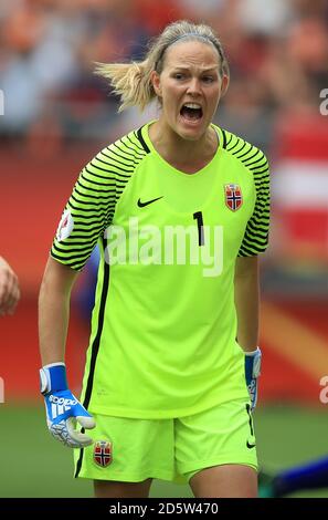 Ingrid Hjelmseth, Torhüterin Norwegens Stockfoto