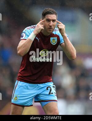 Burnleys Stephen ward Gesten während des Spiels Stockfoto