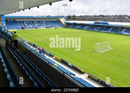 Allgemeine Ansicht des Priestfield Stadions vor dem Spiel zwischen Gillingham v Charlton Athletic's Stockfoto