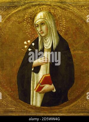 St. Katharina von Siena 1442 Gemälde von Sano di Pietro 1406-1481 Italienisch, Italien, Stockfoto