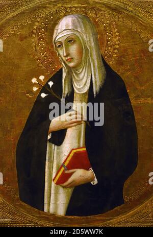 St. Katharina von Siena 1442 Gemälde von Sano di Pietro 1406-1481 Italienisch, Italien, Stockfoto