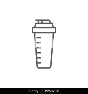 Sport Shaker Flasche Vektor Symbol Design isoliert auf weißem Hintergrund Stock Vektor
