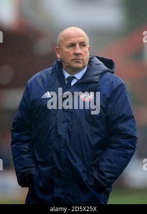 John Coleman, Manager von Accrington Stanley. Stockfoto