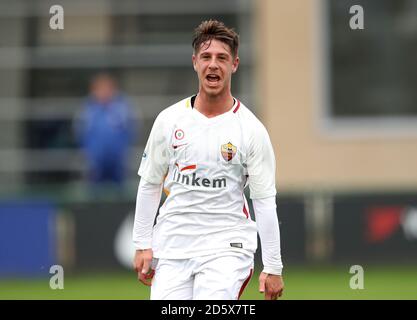 ALS Roma feiert Andrea Marcucci das erste Tor seiner Seite Des Spiels aus dem Strafpunkt Stockfoto