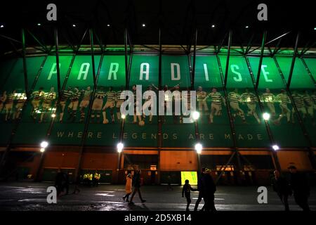 Allgemeiner Blick auf den Celtic Park vor dem Spiel Stockfoto