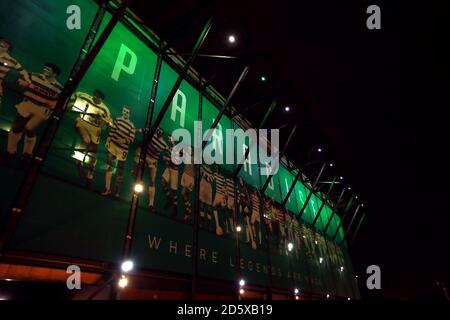 Allgemeiner Blick auf den Celtic Park vor dem Spiel Stockfoto