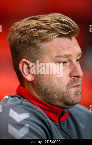 Charlton Athletic Manager Karl Robinson Stockfoto