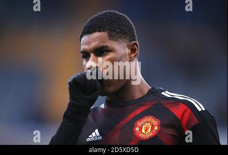 Marcus Rashford von Manchester United vor dem Spiel Stockfoto