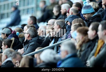 Coventry Cityfans auf den Tribünen während des Emirates FA Cup First Round Spiels in der Ricoh Arena, Coventry Stockfoto