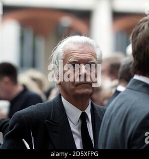 Nahaufnahme von Lord David Owen, Besuch der Beerdigung von Baroness Thatcher, in der St Pauls Cathedral, London Stockfoto