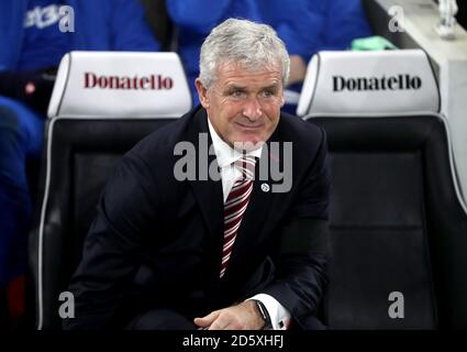 Stoke City-Manager Mark Hughes Stockfoto