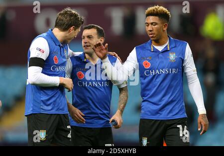 Liam Palmer (rechts) von Sheffield Wednesday feiert nach dem letzten Pfiff Stockfoto