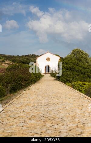 Portugal, Algarve, Vila do Bispo, Templerkirche Guadalupe Stockfoto