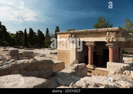 Griechenland, Kreta, archäologische Stätte von Knossos Stockfoto