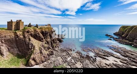 Schottland, Aberdeenshire, Ruinen von Dunnotar Schloss am Meer Stockfoto