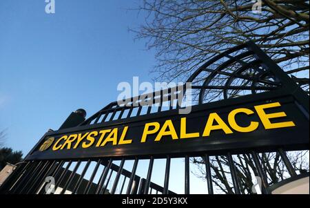 Blick auf die Tore vor dem Premier League Spiel im Selhurst Park, London, Donnerstag, 28. Dezember 2017 Stockfoto