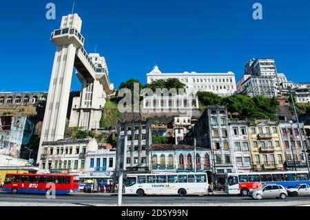 Elevador Lacerda, Pelourinho, Salvador da Bahia, Brasilien Stockfoto