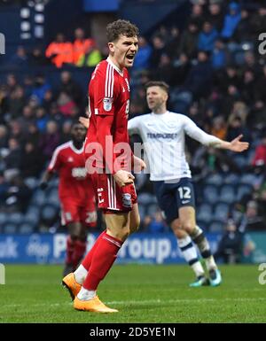 Sam Gallagher von Birmingham City feiert das erste Tor seiner Spielerin Des Spiels Stockfoto