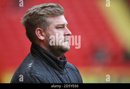 Charlton Athletic Manager Karl Robinson Stockfoto