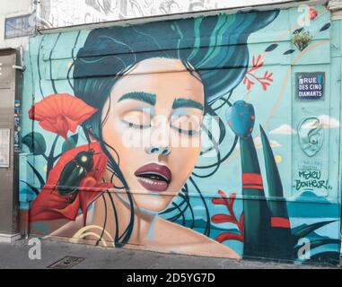URBAN ART PARIS 13 DAS KÖNIGREICH DER STREET ART Stockfoto