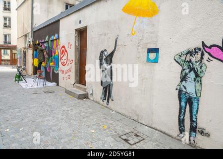 URBAN ART PARIS 13 DAS KÖNIGREICH DER STREET ART Stockfoto