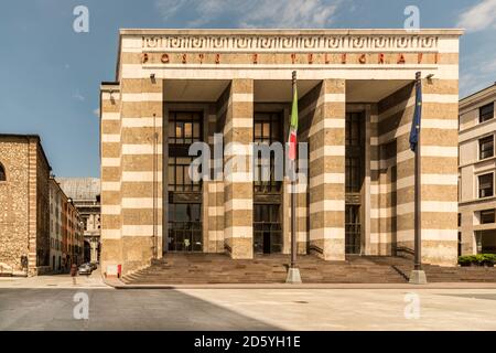 Italien, Brescia, Blick auf die Post an der Piazza della Vittoria Stockfoto