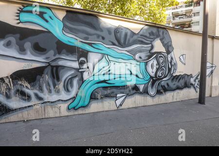 URBAN ART PARIS 13 DAS KÖNIGREICH DER STREET ART Stockfoto