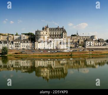 Frankreich, Amboise, Blick zum Chateau d ' Amboise Stockfoto