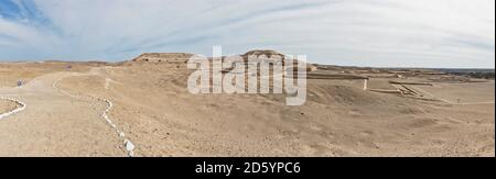 Peru, Nazca, Cahuachi Zeremonialzentrum, Cahuachi Pyramiden Stockfoto