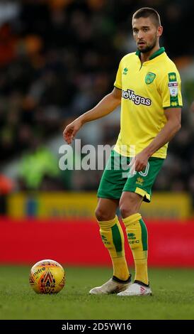 Moritz Leitner von Norwich City beim Sky Bet Championship-Spiel in der Carrow Road Norwich. Stockfoto