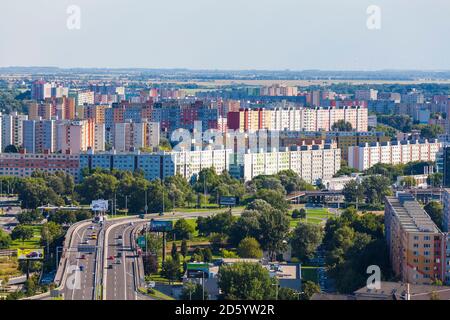 Slowakei, Bratislava, Stadtbild mit Petrzalka Nachbarschaft Stockfoto