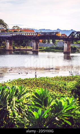 Thailand, Kanchanaburi, Brücke am River Kwai Stockfoto