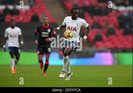 Tottenham Hotspur's Moussa Sissoko beim Premier League Spiel gegen Huddersfield Town im Wembley Stadium, London Stockfoto