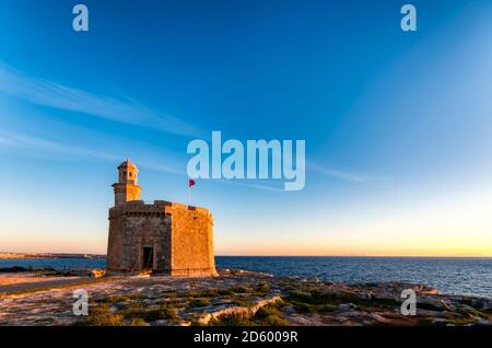 Spanien, Menorca, Ciutadella de Menorca, Castillo de Sant Nicolau Stockfoto