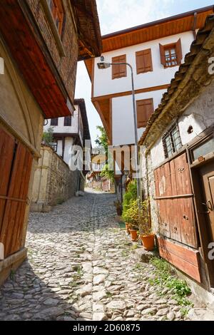 Türkei, Provinz Karabuek, Safranbolu, Gasse und osmanische Konaks Stockfoto