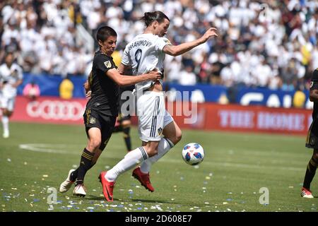 Zlatan Ibrahimovic beim Los Angeles Galaxy gegen Los Angeles FC MLS Spiel im StubHub Center am 31. März 2018 in Carson, Kalifornien Stockfoto