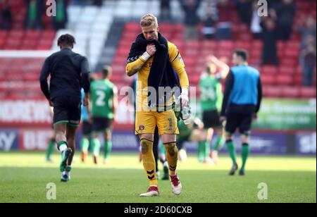 Charlton Athletic Torwart Ben Amos dejected am Ende der Das Spiel Stockfoto