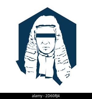 Silhoutte Rechtsanwalt Logo Design Vektor für Recht lirm Law Office Und Rechtsanwaltsdienstleistungen Stock Vektor