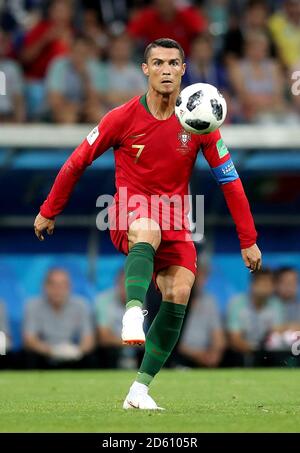 Der portugiesische Cristiano Ronaldo in Aktion Stockfoto