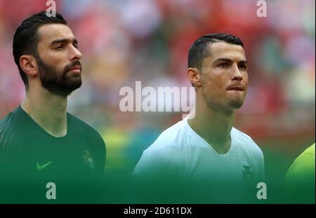 Portugal Torwart Rui Patricio (links) und Cristiano Ronaldo vor der Spiel Stockfoto