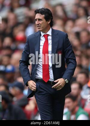 Arsenal-Manager Unai Emery während des Spiels Stockfoto