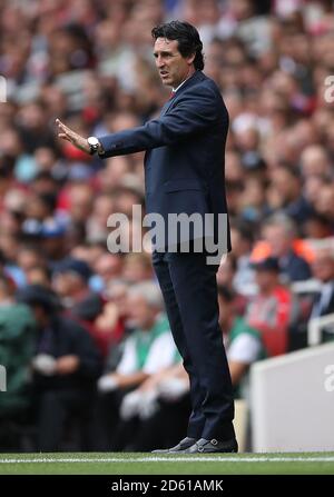 Arsenal-Manager Unai Emery während des Spiels Stockfoto