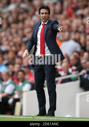 Arsenal-Manager Unai Emery während des Spiels Stockfoto